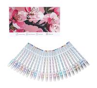 Stylo acrylique 3D - 10 mm - Stylo gel acrylique 2025 - Marqueur acrylique - Crayons de couleur - Crayons gel pailletés - Coloriage créatif (B, 26,2 x 15,2 x 3 cm)