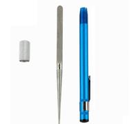 Stylo Aiguiseur Diamant Bleu Multifonction pour Couteaux et Ciseaux | Portable, Format Stylo, Usage Maison ou Terrain, pour Lames Dentées, Pêche et Chasse