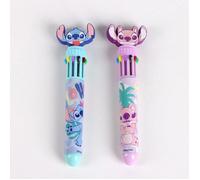 Stylo - Angel & Stitch - Multicolore - 10 Couleurs - Licence Officielle Disney