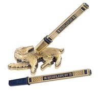 Stylo avec support Noble Collection Harry Potter Hufflepuff DorÃ© 10 cm