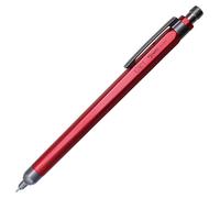 Stylo-bille 0,5 mm, rouge, aluminium, pointe fine