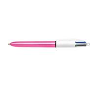 Stylo Bille 4 Couleurs Corps Shine Métallisé Rose