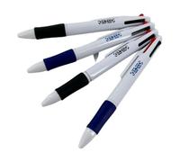 Stylo Bille 4 Couleurs - Lot De 4 Stylos - Rétractable - Pointe Fine - Bleu Noir Rouge Et Vert