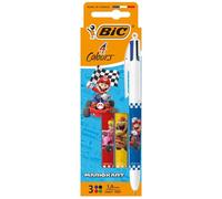 Stylo bille 4 couleurs rétractable pointe moyenne - Edition limitée Super Mario BIC