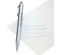 Stylo bille 4 couleurs - WEDO - Chromé - Mécanisme poussoir - Rechargeable - Mixte