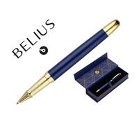 Stylo-bille - Aluminium - Bleu marine - Pointe fine - Écrin élégant