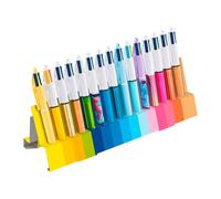 Stylo bille Bic 4 couleurs Collector rétracatable pointe 1 mm - Coffret de 15