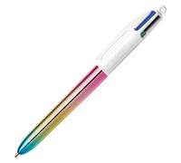 Stylo bille Bic 4 couleurs Gradient irisé rétractable pointe 1 mm - écriture moyenne