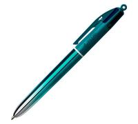 BIC Stylo bille 4 couleurs Smooth Gradient - Pointe moyenne 1 mm - Rétractable - Corps vert