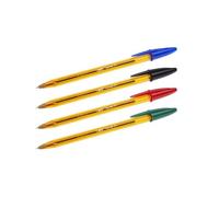 Stylo bille Bic Cristal couleurs assorties - Pochette de 10