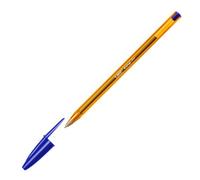 Stylo bille Bic Cristal Original Fine à capuchon pointe 0,8 mm - écriture fine - bleu