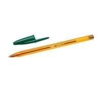 Stylo bille Bic Cristal Original Fine à capuchon pointe 0,8 mm - écriture fine - vert