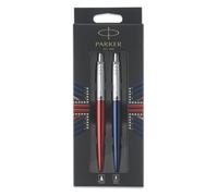 Stylo bille - PARKER - Jotter London Set - Rouge Kensington - Recharge bleue - Encre gel noire 0.7 mm