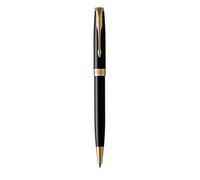 Stylo bille - PARKER - Sonnet - Laque noire - Attributs dorés - Recharge noire pointe moyenne