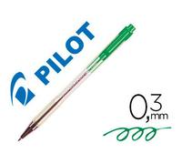 Stylo-bille pilot bp-s matic écriture fine 0.3mm 800m encre classique rétractable corps translucide rechargeable vert