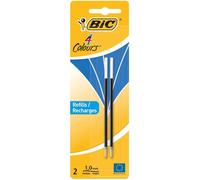 Stylo Bille - BIC - 4 Couleurs - Rechargeable - Pointe Moyenne - Encre Bleue