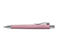 Stylo-bille rétractable Faber-Castell Poly Ball XB - Pointe large 0,6 mm - Encre bleue - Rosé