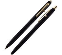 Stylo-bille Space Pen, noir mat avec des accents dorés (#CH4B)