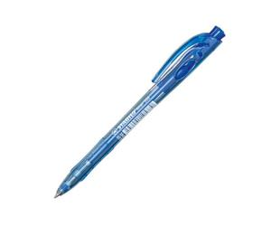 Stylo bille Stabilo Liner rétractable pointe 0,7 mm - écriture moyenne - Bleu