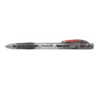Stylo-bille stabilo marathon retractable autonomie xxl 5,5kmrechargeable pointe moyenne grip antiderapant coloris noir