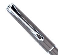 Stylo bille Traveller, couleur gris taupe, en acier inoxydable, pointe moyenne