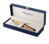 Parker Sonnet Stylo Plume | Premium métal et gris satiné avec finition or rose| Plume fine en or 18 carats avec cartouche d'encre noire | Coffret cadeau