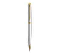 Stylo bille - WATERMAN - Hemisphere - Acier inoxydable - Attributs dorés - Recharge bleue