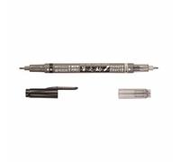 Stylo brosse Tombow Fudenosuke Twin Tip noir et gris paquet de 1 JAPAN IMPORT