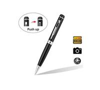 Stylo Caméra Espion Full HD 1080P Détection de Mouvement Dictaphone Photos 4Gb