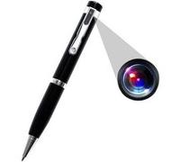Stylo Caméra Espion HD 1080p Appareil Photo et Son Carte SD 32 Go Noir et Argent