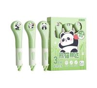 Stylo correcteur 3 pièces motif panda | Ruban correcteur lisse et résistant aux taches, à séchage rapide | Outil de gomme blanche pour papeterie | pour les étudiants, les enseignants, l'école, le bure