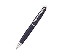 Stylo Cross Premium Calais bleu nuit métallisé mat dans un coffret cadeau haut d