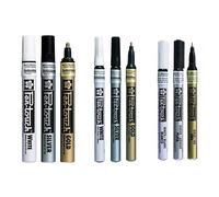 Stylo De Calligraphie Sakura, 0.7/1.0/2.0mm, Marqueurs De Peinture Tactiles, Or Argent Blanc