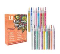 Stylo de coloration pour ongles, pinceau à pointe fine, peinture longue durée, lot de 18 couleurs pour salon, maison, fête, filles, femmes, adolescentes, vacances, été, printemps, mariage, décoration