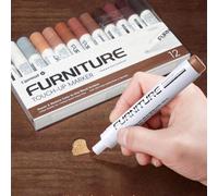 Stylo de réparation de meubles à faible odeur, convient pour les matériaux en bois et en métal, kit de réparation de rayures multicolore, répond à vos besoins dans divers scénarios. Convient pour répa