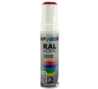 Stylo de retouche peinture acrylique - Rouge feu - RAL 3000 - Brillant - Tous supports - Duplicolor