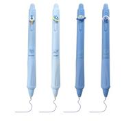Stylo Effacables 4pcs Recharge De 0,5 Mm Bleu Stylo Effacable Gomme Incluse Kawaii Pas De Fatigue Des Mains Pour éTudiants, Pour L'éCole, Pour Le Bureau