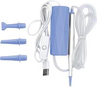 Stylo électrique pour application de strass - Outil pour la pose de strass - Peinture diamant - Rechargeable - 15 cm - Bleu