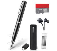 Stylo enregistreur Vocal numérique AI - Enregistreur Vocal de Go avec Lecture, Lecteur MP3 Intelligent à réduction du Bruit, Appareil d'enregistrement Audio pour réunion, Cours, conférences (64G)