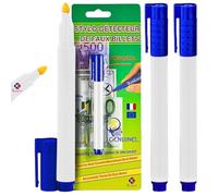 Stylo Faux Billet | LOT DE 2 | Détecteur de faux billets en 2 Secondes | Vérificateur de faux-billets | Testeur espèce véritable | Contrôle de monnaies factices | Feutre transport facile | EUROS $ ..