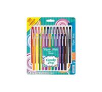 Stylo-feutre paper mate flair original pointe moyenne 1mm longue durée de vie pochette 24 coloris assortis candy pop