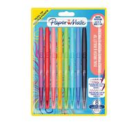 Stylo feutre Papermate Flair Dual double pointe écriture moyenne - Pochette de 8