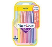 Stylo feutre Papermate Flair pastel écriture moyenne - Blister de 6