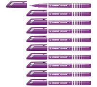 Stylo feutre pointe fine - STABILO SENSOR - Lot de 10 stylos-feutres - pointe 0,3 mm- Lilas