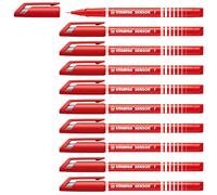 Stylo feutre pointe fine - STABILO SENSOR - Lot x 10 stylos-feutres - pointe 0,3 mm - Rouge