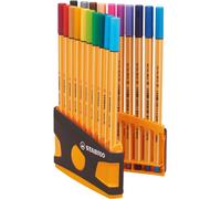 Stylo-feutre stabilo point 88 color parade pointe fine 0,4mm coloris assortis pack de 20