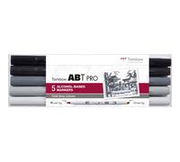 Stylo-feutre Tombow ABT PRO Dual Brush à l'alcool 5P-4 gris froid (5)