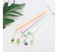 Stylo Gel Cactus En Métal Coloré, Pendentif Pour Signature, Fourniture Scolaire Et De Bureau, Cadeau Promotionnel, 4 Pièces/Lot