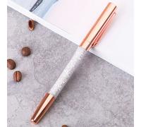 Stylo Gel De Luxe En Métal Or Rose, Cristal Diamant Business, Papeterie, Nouveauté, Cadeau, Fournitures Scolaires, Encre Noire