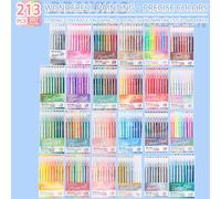 Stylo gel Morandi Languo 207/45/9 couleurs, 0,6 mm, pour journal, scrapbooking, peinture, bricolage, ensemble de stylos gel, marqueurs de dessin, fournitures scolaires Blue Series